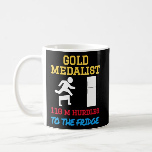 110m Hurdles Dash Sprint Food Olympics Running  Coffee Mug