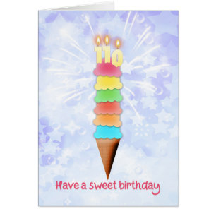 110th Birthday Giant Ice Cream Cards