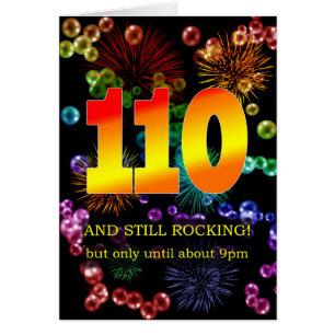 110th Birthday Still Rocking Cards