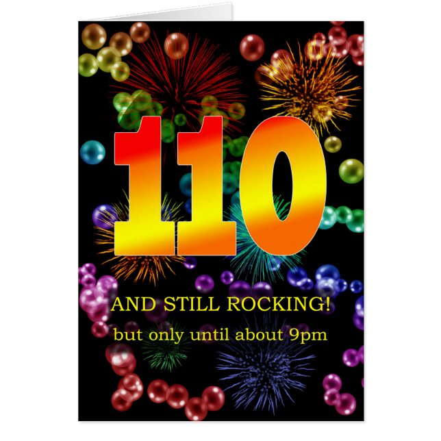 110th Birthday Still Rocking Cards (Front)