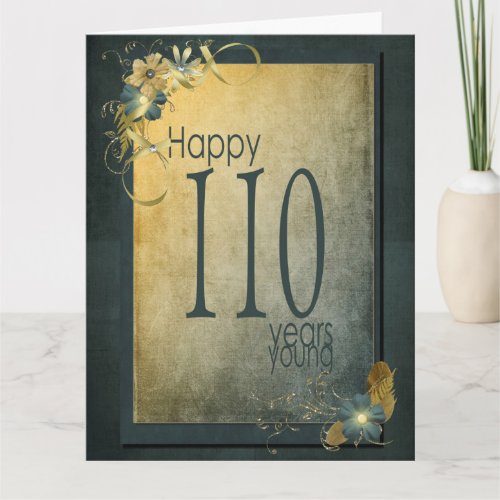 110th Vintage Birthday Card