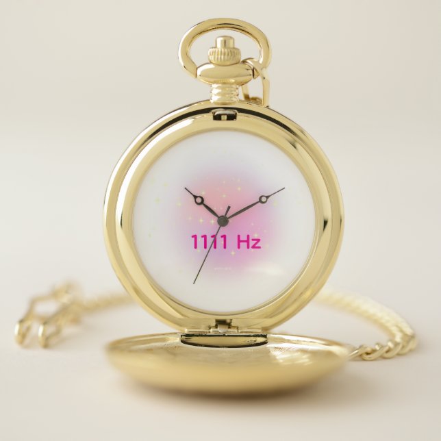 1111 Hz Life Goals Manifestation Pocket Watch  (Inside)