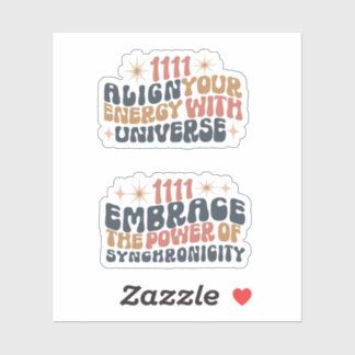 1111-Law of Attraction- Pack of Two Groovy Text Sticker