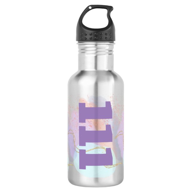 111 Align & Manifest Angel Numbers Attraction Stainless Steel Water Bottle (Front)
