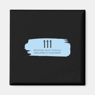 111 Angel Number Blue  Magnet