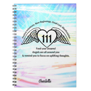 111 Angel Number Gratitude Monogram Journal