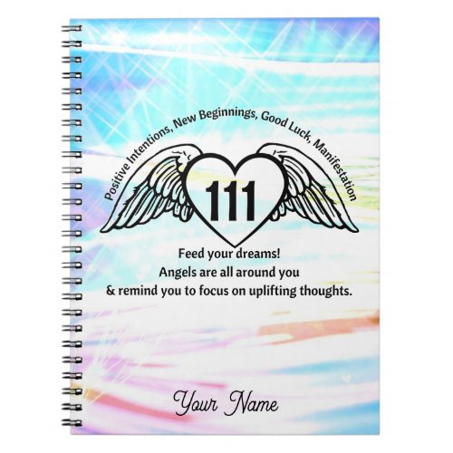 111 Angel Number Gratitude Name Journal