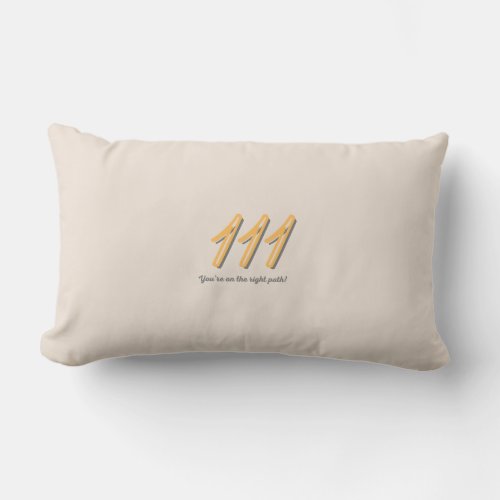 111 Angel Number Pillow   Lumbar Pillow