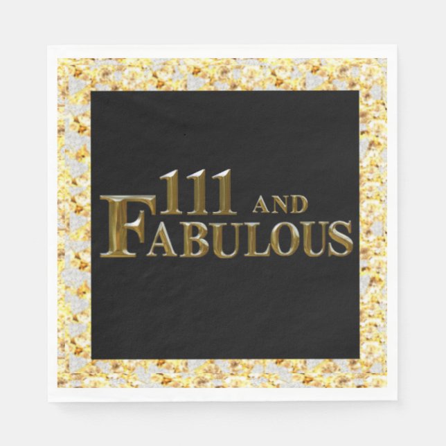 111 Birthday  Napkins (Front)