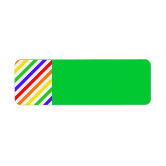 111 COLORFUL RAINBOW STRIPES PATTERN TEMPLATE FUN LABEL