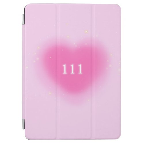 111 Pretty Pink Heart Aesthetic Angel Number iPad Air Cover