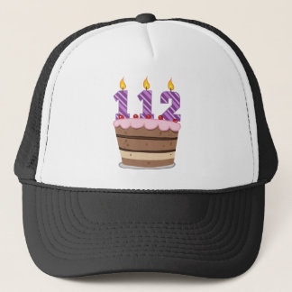 112 Age on Birthday Cake Trucker Hat