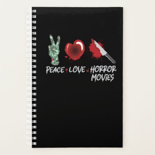 112Horror Movie Peace Love Horror Movies Knife Zo Planner