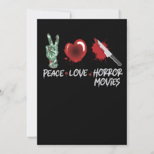 112.Horror Movie Peace Love Horror Movies Knife Zo Save The Date