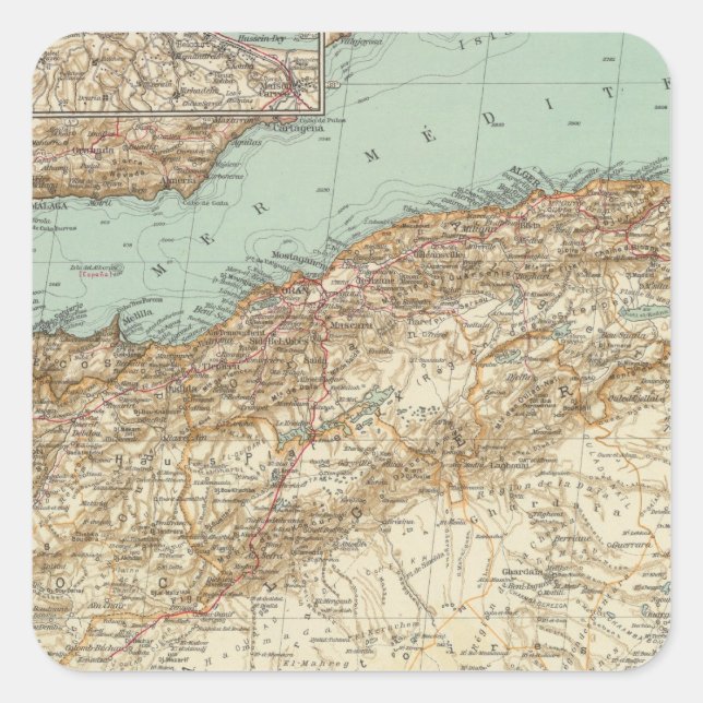 112 Morocco, Algeria, Tunisia Square Sticker (Front)