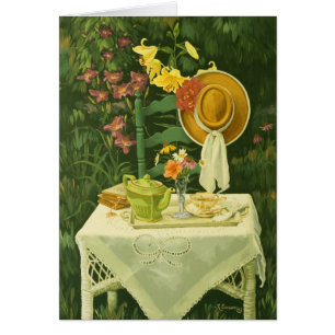 1144 Tea Time in Garden Sympathy Card