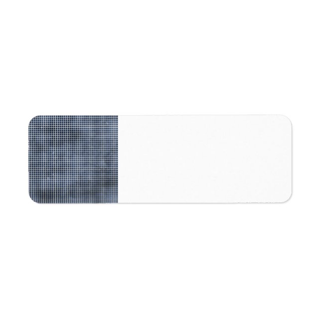1155 NAVY BLUE GRID PAPER PATTERN TEMPLATE TEXTURE LABEL (Front)