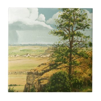 1158 Pine On Scotts Bluff Monument Ceramic Tile by RuthGarrison at Zazzle