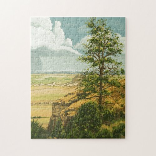 1158 Pine on Scotts Bluff Monument Jigsaw Puzzle