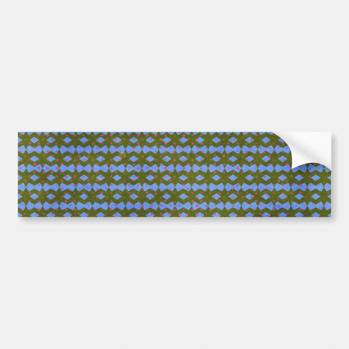 1159 GEOMETRIC PATTERN BOW TIE DIAMOND SHAPES GRE BUMPER STICKER