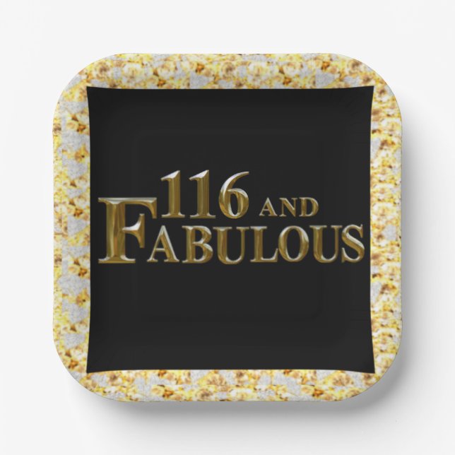 116 Birthday  Paper Plates (Front)