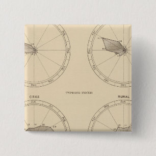 117 Deaths influenza, typhoid fever 1900, 1890 Pinback Button