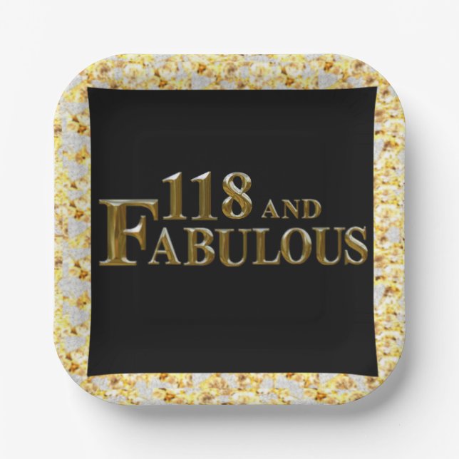 118 Birthday  Paper Plates (Front)