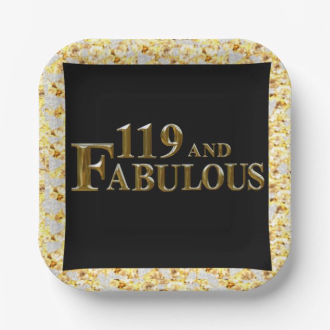 119 Birthday  Paper Plates (Front)