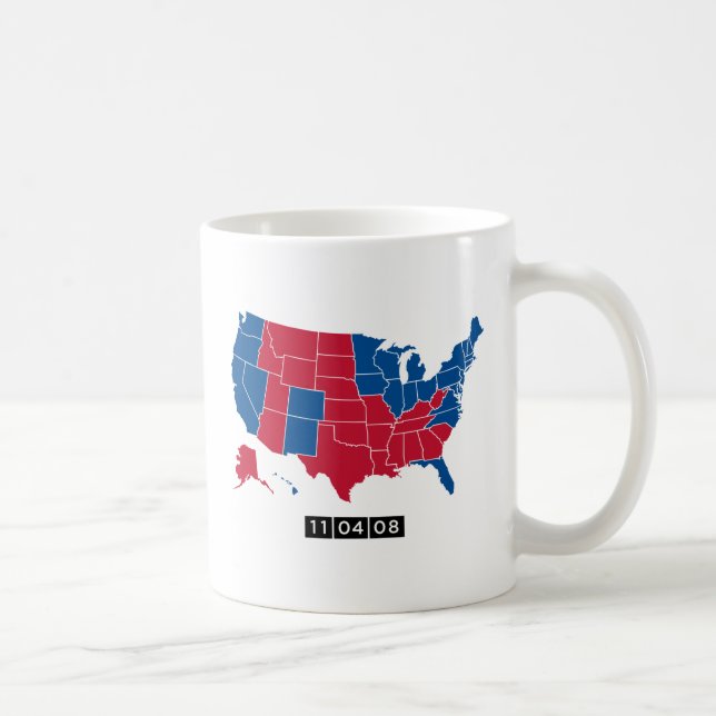 11.04.08: The Electoral Map that Changed History Coffee Mug (Right)