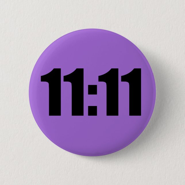 11:11 Lucky Time Digital Clock Purple Button (Front)