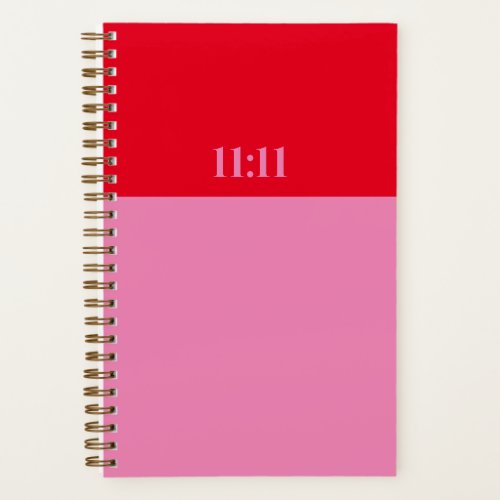 1111 Manifesting Journal  Pink  Red Color_block