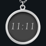 11:11 Round Charm Necklace<br><div class="desc">This is a beautiful, simple design that you can wear everyday and keep 11:11 close to your heart. Wear it as a necklace, or hang it from your rear view mirror in your car. Either way, it's simple beauty will be a constant reminder of 11:11.</div>