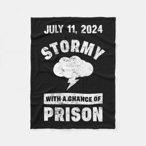 11 2024 Trump Sentencing Day Weather Forecast  Fleece Blanket