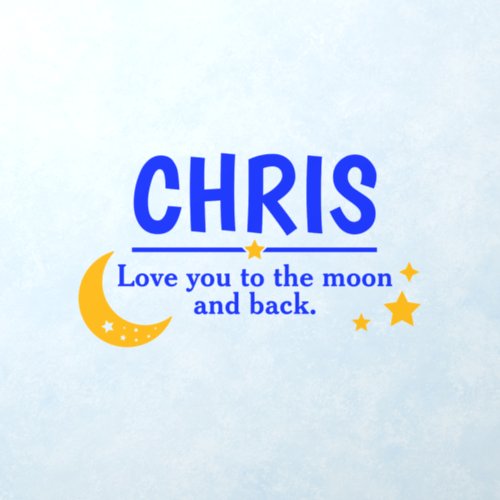 115 x 20 Moon and Stars Childs Bedroom Wall Decal