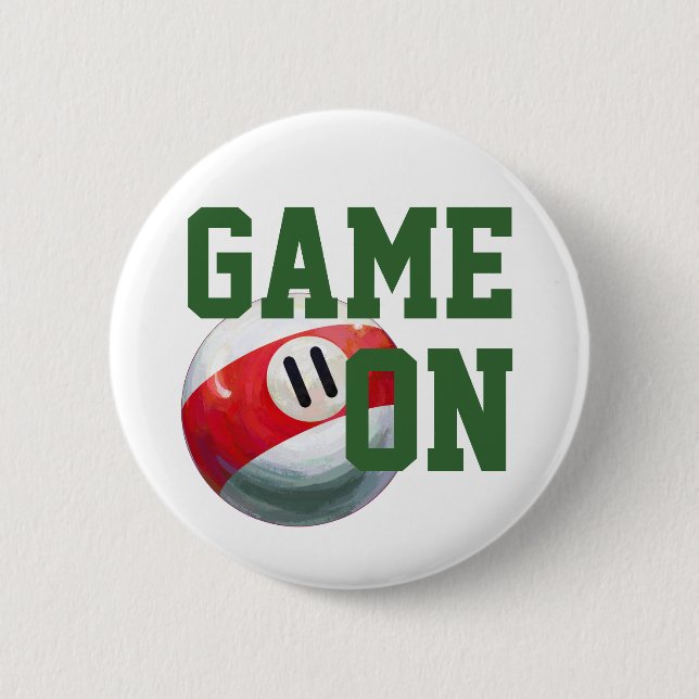 11 Ball Pinback Button (Front)