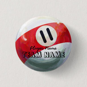 11 Ball Pinback Button