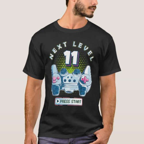 11 Birthday Gamer Next Level 11 Gaming Controller  T_Shirt