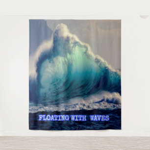 11.Blue ocean waves,ocean lovers gifts vintage Tapestry