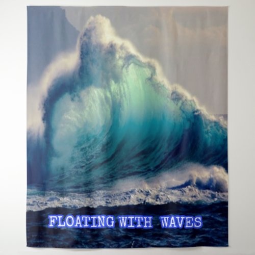 11Blue ocean wavesocean lovers gifts vintage  Tapestry