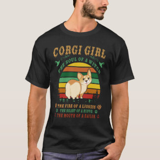 11 Corgi Girl Witch Lioness Hippie Sailor T-Shirt