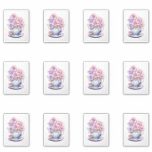 11 Cup of Flowers Sticker