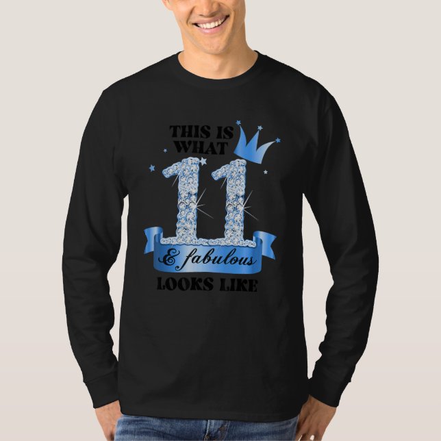 11 & Fabulous I Blue White Party Group Candid Phot T-Shirt (Front)