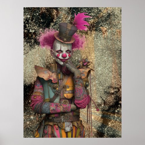 11 FD2 Circus Clown Art Vintage Retro Carnival art Poster