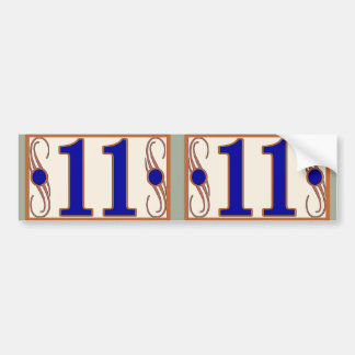 11 Maguire House Numbers 2 Bumper Sticker