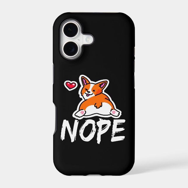 11 Nope Corgi Iphone Case (Back)