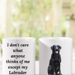11 oz Black Labrador Retriever Funny Gift Mug<br><div class="desc">This funny "I don't care what anyone thinks of me except my Labrador" mug is the perfect gift for the dog lovers around you. Maybe even a gift to yourself. This will bring a smile to the face of any admirer of this dog breed. This size mug is sure to...</div>