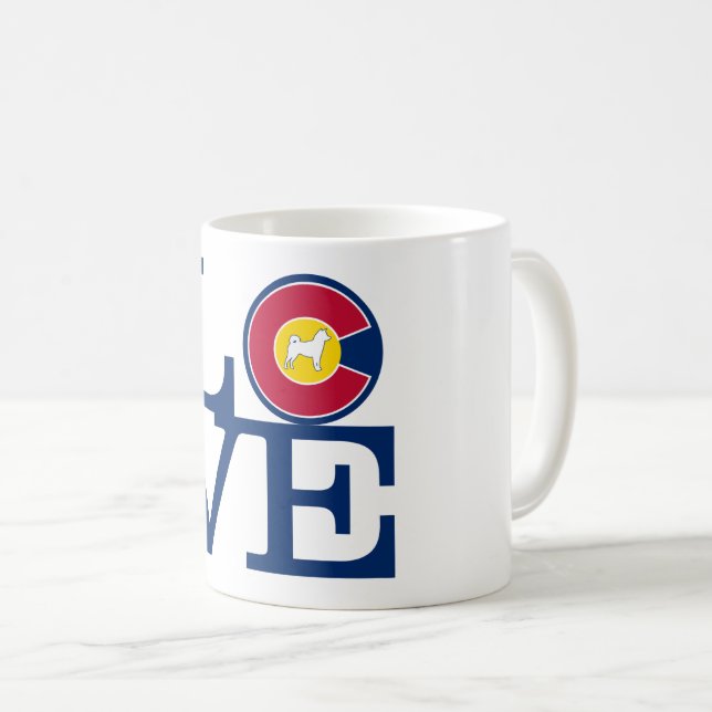 11 oz coffee mug-Shiba love Coffee Mug (Front Right)