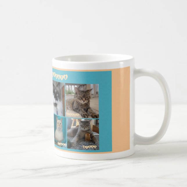11 oz Coffee Mug with the cutest PipersPuddycats (Right)