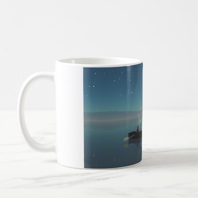 11 oz mug with "Peaceful" image (Left)