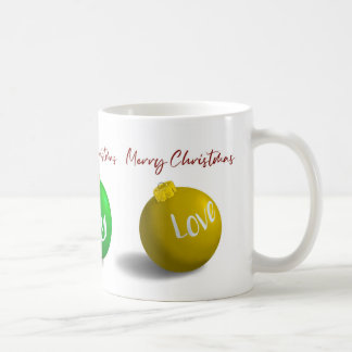 11 oz Red, Green, Gold ornament mug